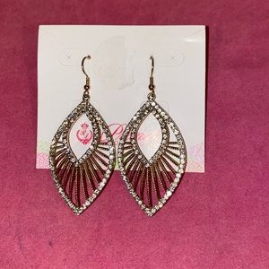 Crystal and gold earrings